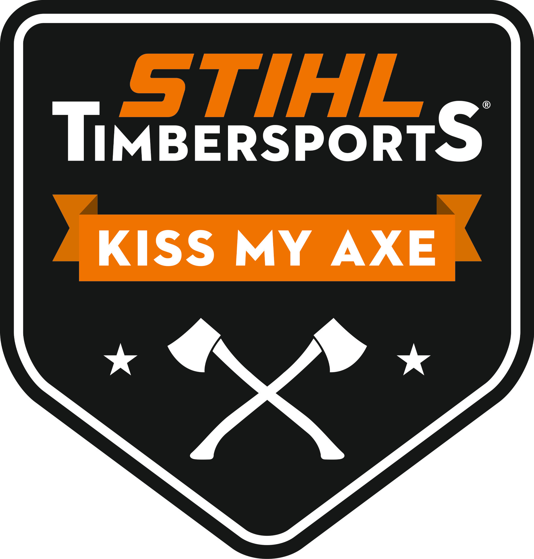 Sticker KISS MY AXE - 7,6 x 8,7 cm
