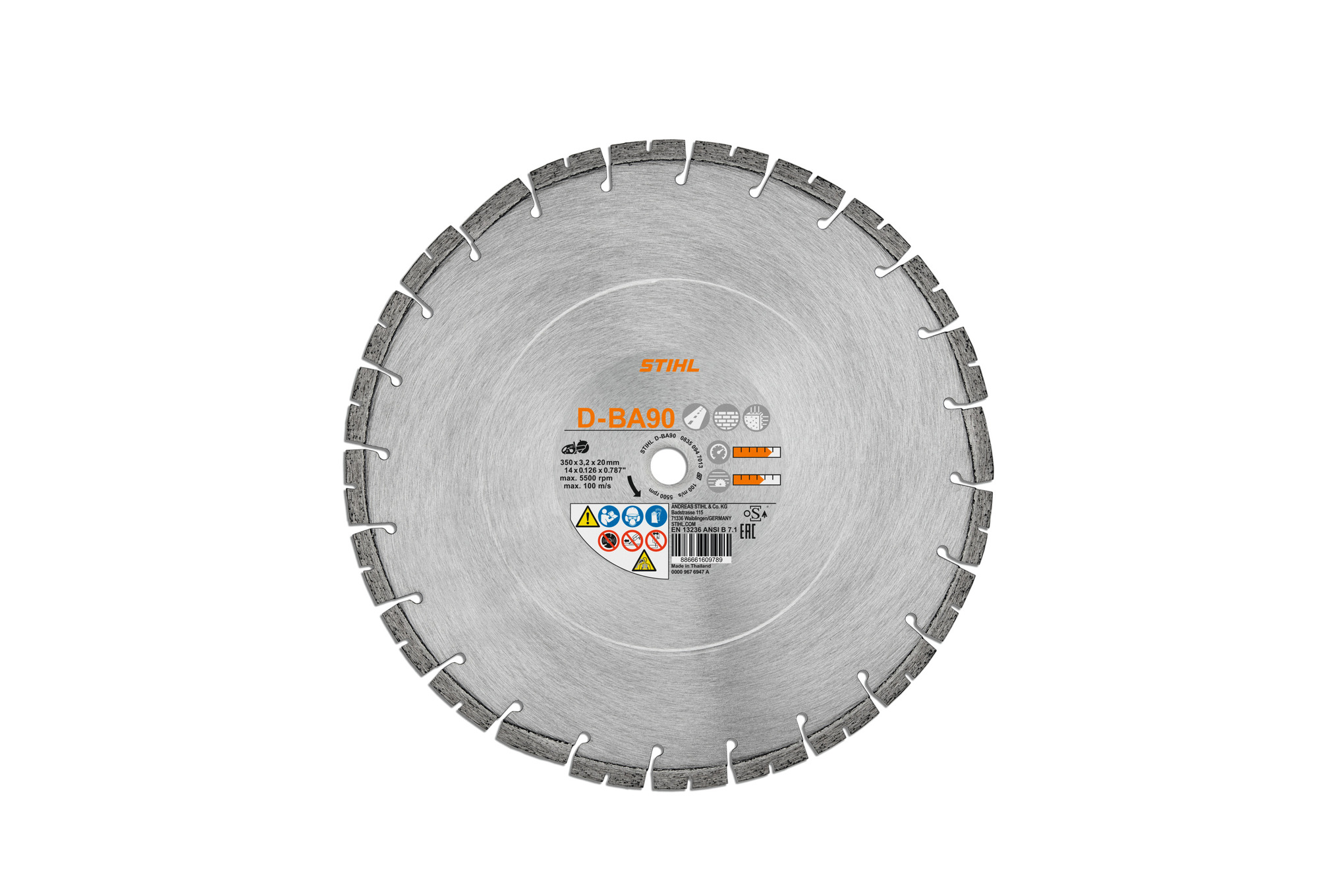 Disque à découper diamanté D-BA90, Ø 350 mm