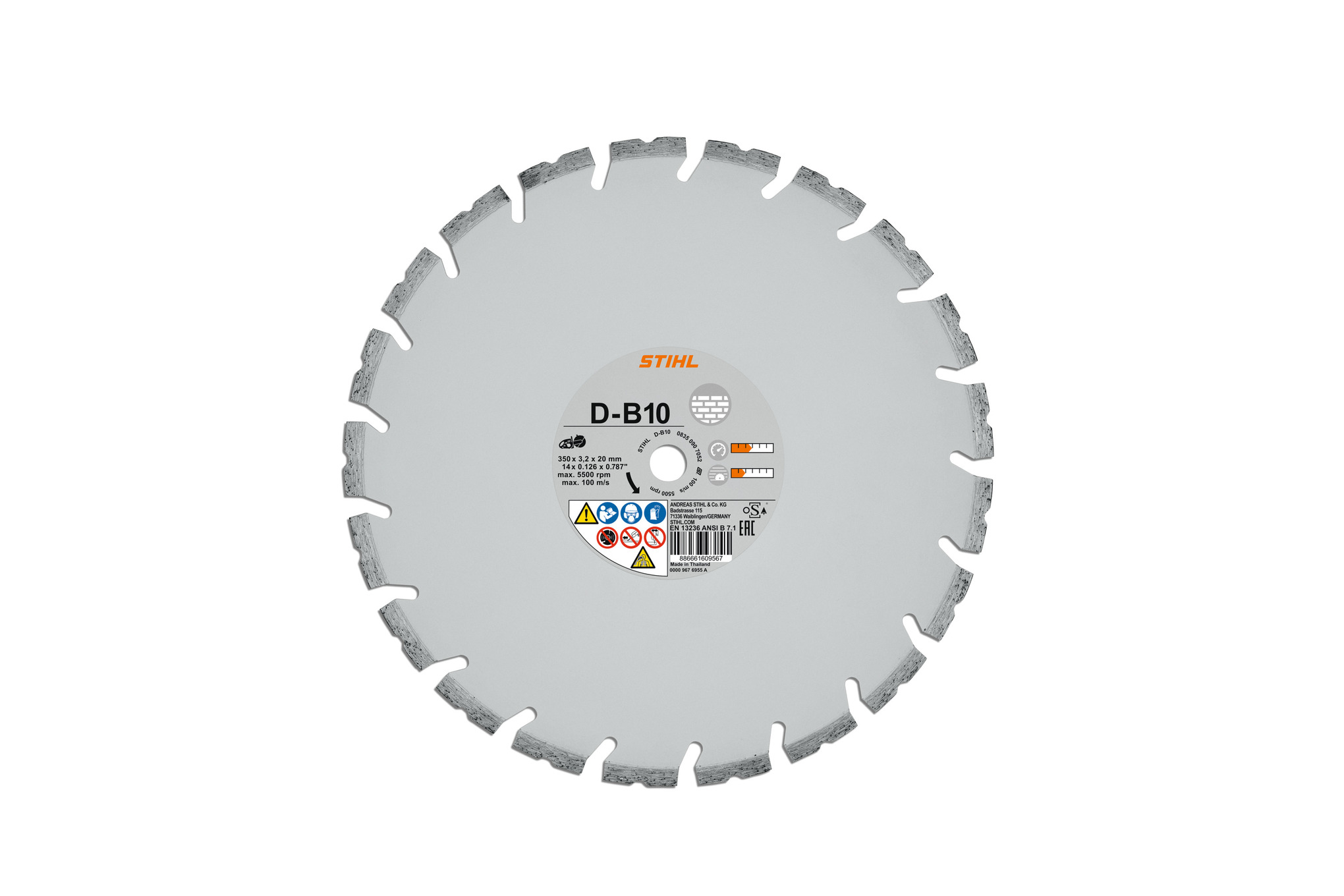 Disque à découper diamanté D-B10, Ø 350 mm