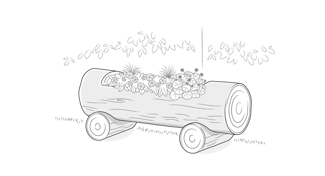Illustration : jardinière à réalisée soi-même terminée